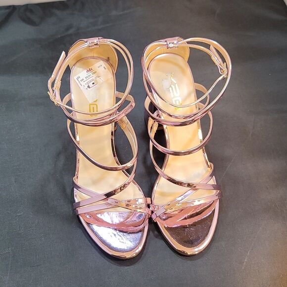 BRAND NEW X2B METALLIC STRAPPY HIGH HEEL WOMEN'S SANDAL - Picture 2 of 13